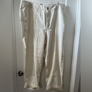 NWT A New Day Women’s Plus Sz 17R Slim Ankle Cream Color Trouser P…